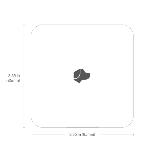 The Josh One is 3.35 inches (85 millimeters) wide, 3.35 inches (85 millimeters) deep, and 1.07 inches (27 millimeters) tall.